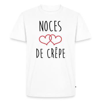 crepe wedding anniversary, 39 years of marriage - Men's Premium Organic T-Shirt - white - Front - Nico (187cm)