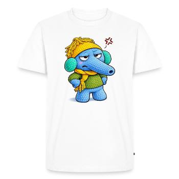 Leo Langnase agacé - T-shirt Premium bio Homme - blanc - Devant - Nico (187cm)