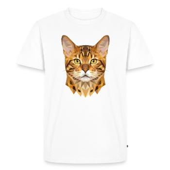 Chat léopard du Bengale, chat léopard, léopardette, chats du Bengale, - T-shirt Premium bio Homme - blanc - Devant - Nico (187cm)