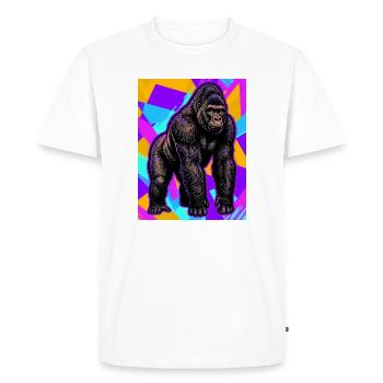 gorilla - Men's Premium Organic T-Shirt - white - Front - Nico (187cm)