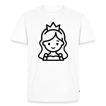 princesse - T-shirt Premium bio Homme - blanc - Devant - Nico (187cm)