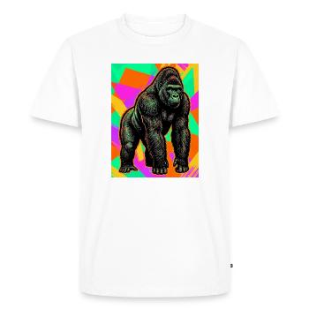 gorilla - Men's Premium Organic T-Shirt - white - Front - Nico (187cm)