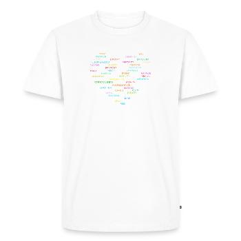 L’Essence - T-shirt Premium bio Homme - blanc - Devant - Nico (187cm)