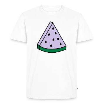 watermelon - Men's Premium Organic T-Shirt - white - Front - Nico (187cm)