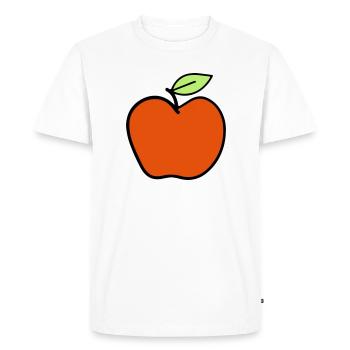 apple1 - Men's Premium Organic T-Shirt - white - Front - Nico (187cm)