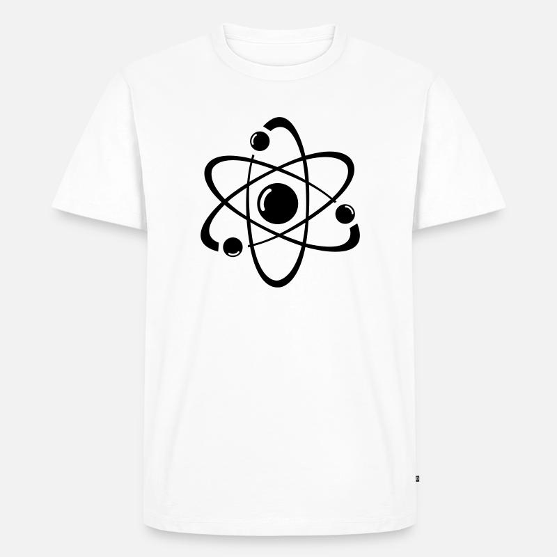 atom - Männer Premium Bio T-Shirt - Weiß