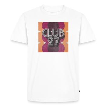 Club 27 - Retro Square - Men's Premium Organic T-Shirt - white - Front - Nico (187cm)