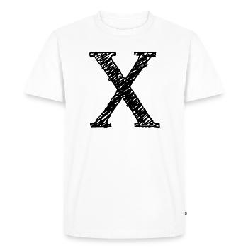 X - Men's Premium Organic T-Shirt - white - Front - Nico (187cm)