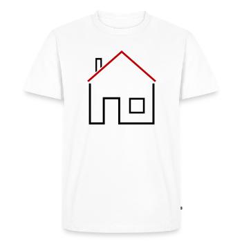 House - Men's Premium Organic T-Shirt - white - Front - Nico (187cm)