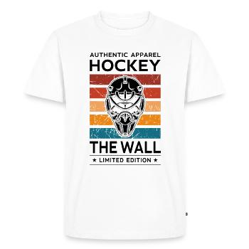 Hockey the Wall - Men's Premium Organic T-Shirt - white - Front - Nico (187cm)