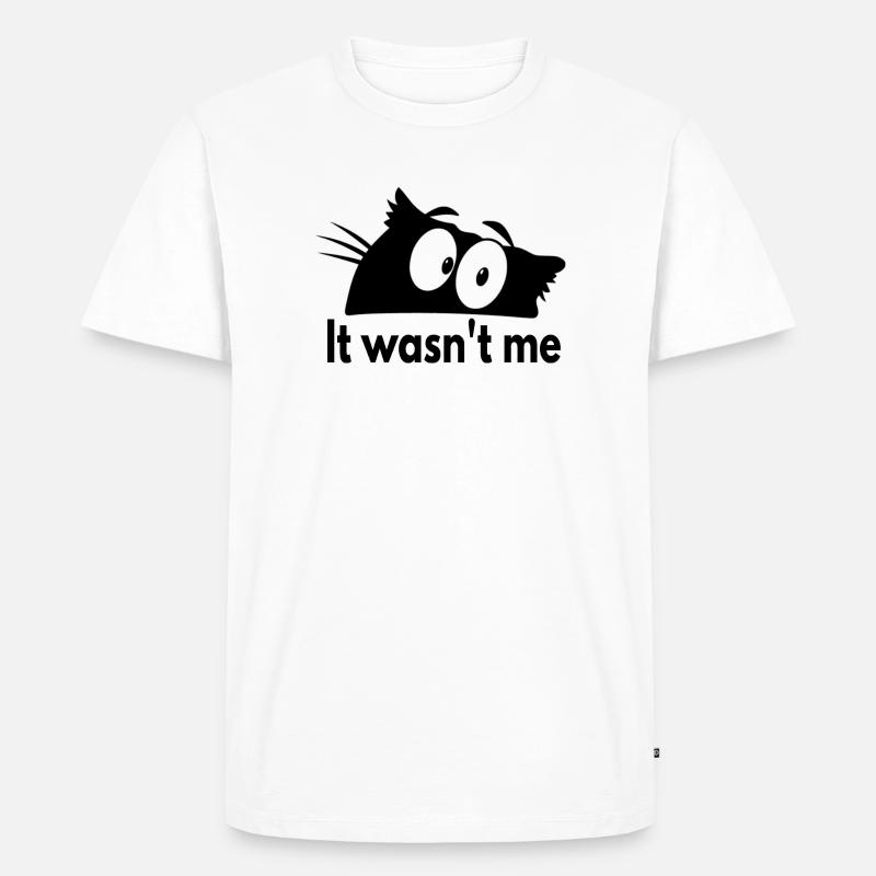 Ich bin es nicht - Männer Premium Bio T-Shirt - Weiß