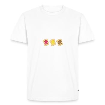 No pain no tartine - T-shirt Premium bio Homme - blanc - Devant - Nico (187cm)
