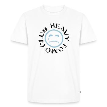 Heavy Fomo Club - T-shirt Premium bio Homme - blanc - Devant - Nico (187cm)