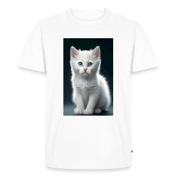 Chaton blanc - T-shirt Premium bio Homme - blanc - Devant - Nico (187cm)