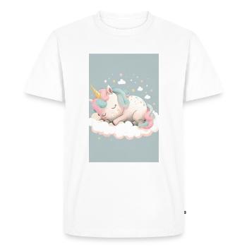 Bébé licorne - T-shirt Premium bio Homme - blanc - Devant - Nico (187cm)