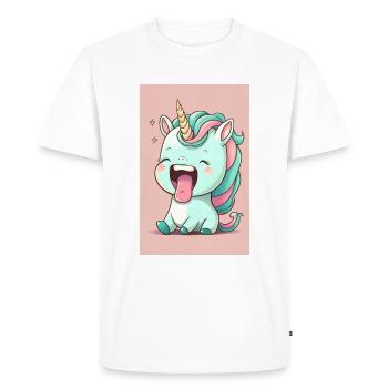 Bébé licorne - T-shirt Premium bio Homme - blanc - Devant - Nico (187cm)