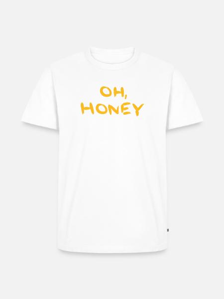 Oh, Honey - Männer Premium Bio T-Shirt - Weiß