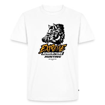 Hunter - Hunting - Hunting - Wild Boar - Men's Premium Organic T-Shirt - white - Front - Nico (187cm)