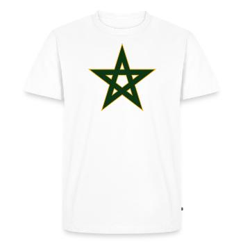 Maroc Drapeau t shirt - T-shirt Premium bio Homme - blanc - Devant - Nico (187cm)