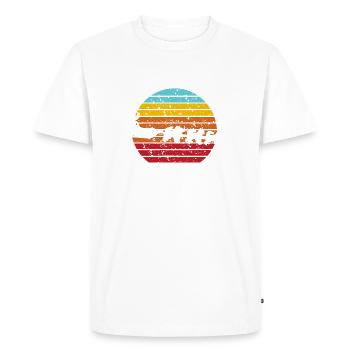 Chiens de traîneau et légende de la luge - T-shirt Premium bio Homme - blanc - Devant - Nico (187cm)