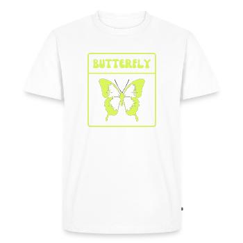 Conception de papillon - T-shirt Premium bio Homme - blanc - Devant - Nico (187cm)