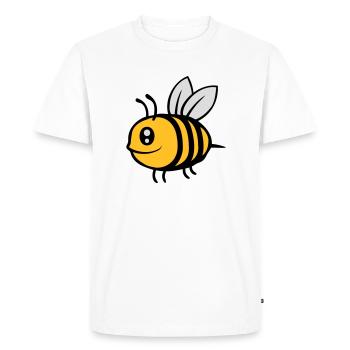 Mignonne petite abeille de dessin animé - T-shirt Premium bio Homme - blanc - Devant - Nico (187cm)