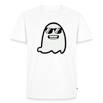 Fantôme avec des lunettes de soleil - T-shirt Premium bio Homme - blanc - Devant - Nico (187cm)