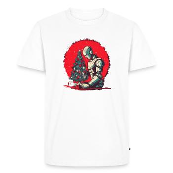 Cyborg de Noël - T-shirt Premium bio Homme - blanc - Devant - Nico (187cm)