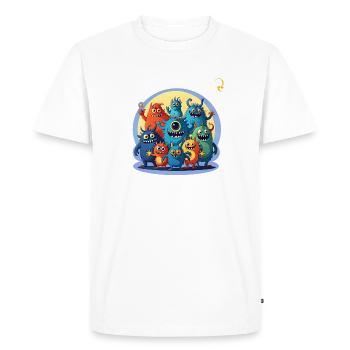 MES AMIS - T-shirt Premium bio Homme - blanc - Devant - Nico (187cm)