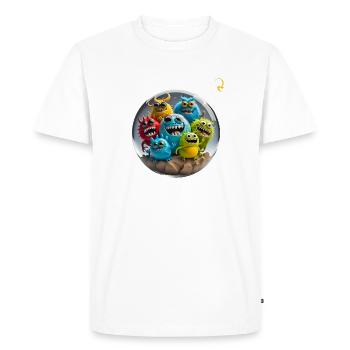 CERCLE D’AMIS - T-shirt Premium bio Homme - blanc - Devant - Nico (187cm)