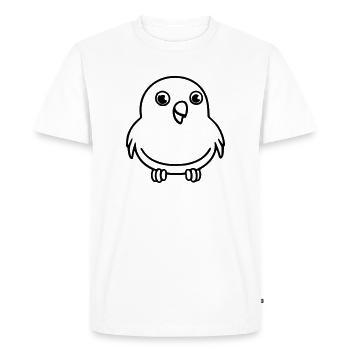 Canari potelé comme illustration vectorielle - T-shirt Premium bio Homme - blanc - Devant - Nico (187cm)