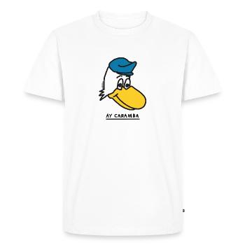 Ay Caramba by cheslo - Men's Premium Organic T-Shirt - white - Front - Nico (187cm)
