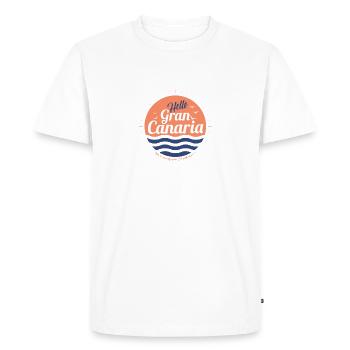 Tee-shirt Grande Canarie - T-shirt Premium bio Homme - blanc - Devant - Nico (187cm)