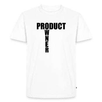 Product Owner - Men's Premium Organic T-Shirt - white - Front - Nico (187cm)