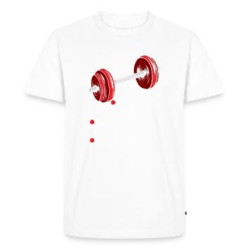 1000 LB Club Bodybuilding Weightlifting - Men's Premium Organic T-Shirt - white - Front - Nico (187cm)
