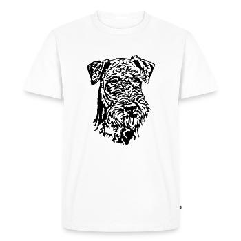 308 Airedale Terrier - T-shirt Premium bio Homme - blanc - Devant - Nico (187cm)
