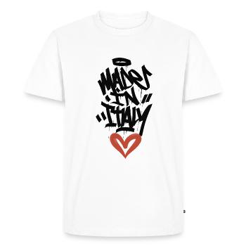 Made in Italy - Men's Premium Organic T-Shirt - white - Front - Nico (187cm)