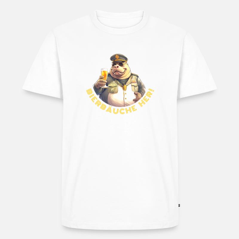 Bierbäuche her! - Männer Premium Bio T-Shirt - Weiß
