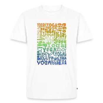 Yoga Yoga Yoga - T-shirt Premium bio Homme - blanc - Devant - Nico (187cm)