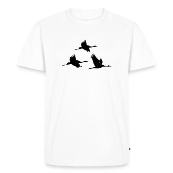 Cranes - Men's Premium Organic T-Shirt - white - Front - Nico (187cm)