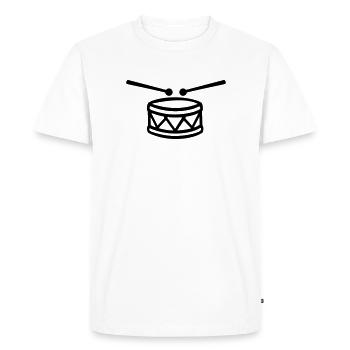 Tambour - T-shirt Premium bio Homme - blanc - Devant - Nico (187cm)