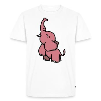 Bébé éléphant - éléphant - idée cadeau fille - T-shirt Premium bio Homme - blanc - Devant - Nico (187cm)