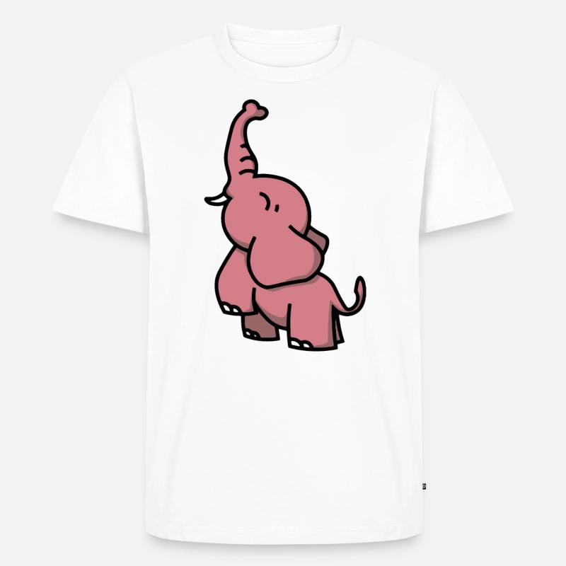 Baby Elefant - Elephant - Geschenkidee Mädchen - Männer Premium Bio T-Shirt - Weiß
