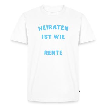 Mariage Dicton - T-shirt Premium bio Homme - blanc - Devant - Nico (187cm)