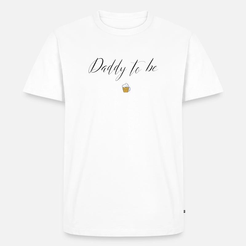 Papa wird - Männer Premium Bio T-Shirt - Weiß