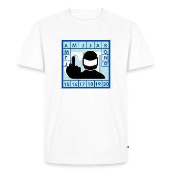 contrôle technique moto - T-shirt Premium bio Homme - blanc - Devant - Nico (187cm)