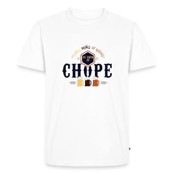 Ce soir je chope - T-shirt Premium bio Homme - blanc - Devant - Nico (187cm)