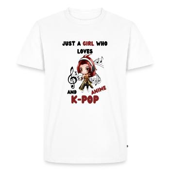 K- Pop Anime Pop coréen - T-shirt Premium bio Homme - blanc - Devant - Nico (187cm)