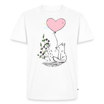 Fox - Men's Premium Organic T-Shirt - white - Front - Nico (187cm)