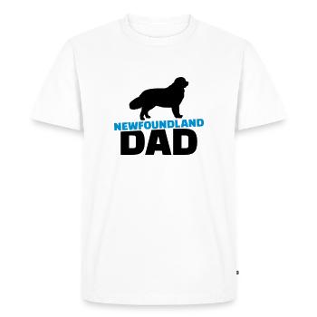 Newfoundland Dad - T-shirt Premium bio Homme - blanc - Devant - Nico (187cm)